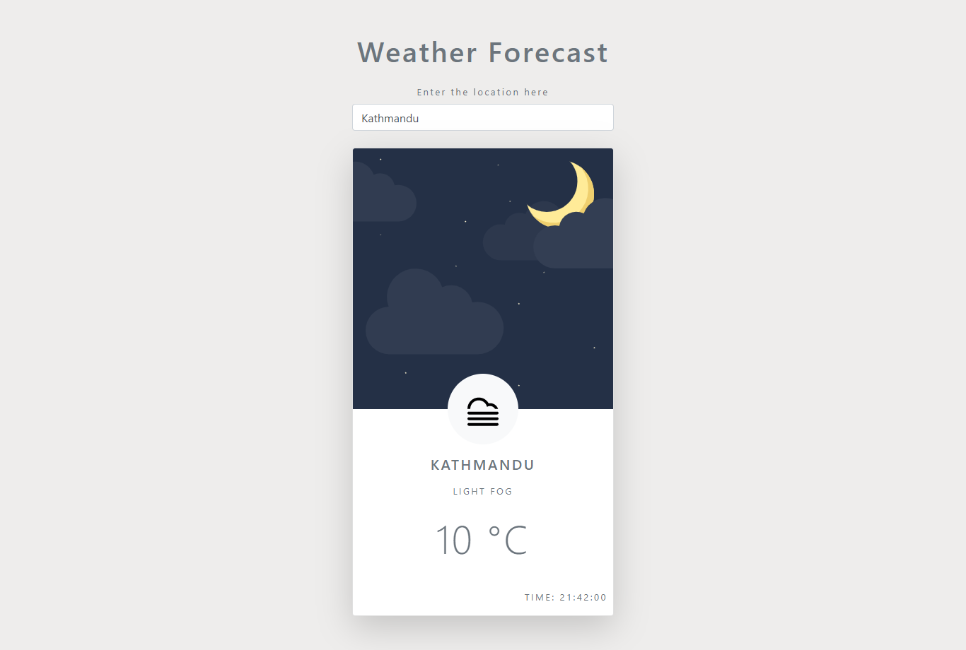Weather-forecast | A weather forecast project using html, css, js and ...